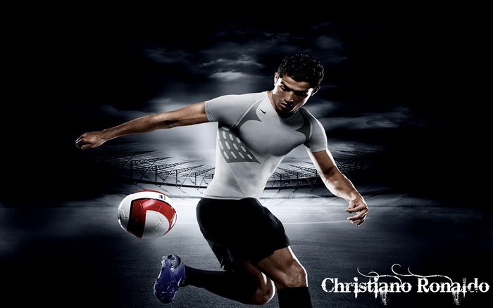 Cristiano Ronaldo playing soccer