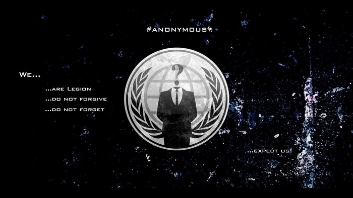 Anonymous Guy Fawkes mask with text