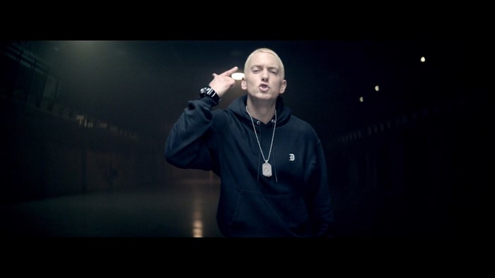 Eminem in a dark tunnel