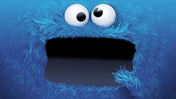 Blue Furry Monster with Big Eyes