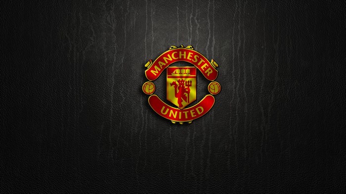 Manchester United logo on black background