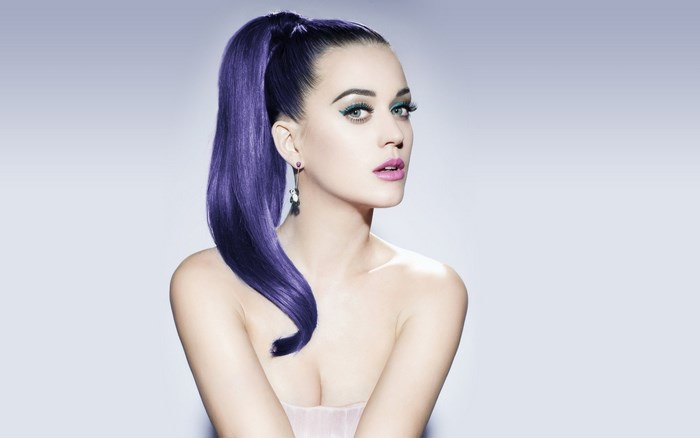 Katy Perry with purple hair