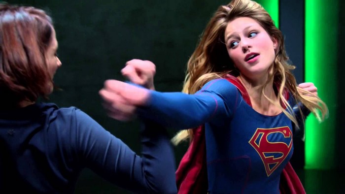 Supergirl in a fight scene