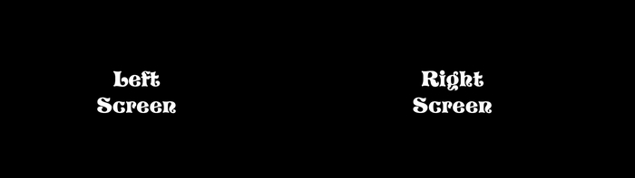 Left and Right Screen Text