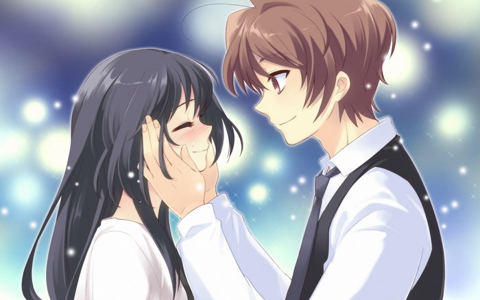 Tender Moment Between Smiling Couple