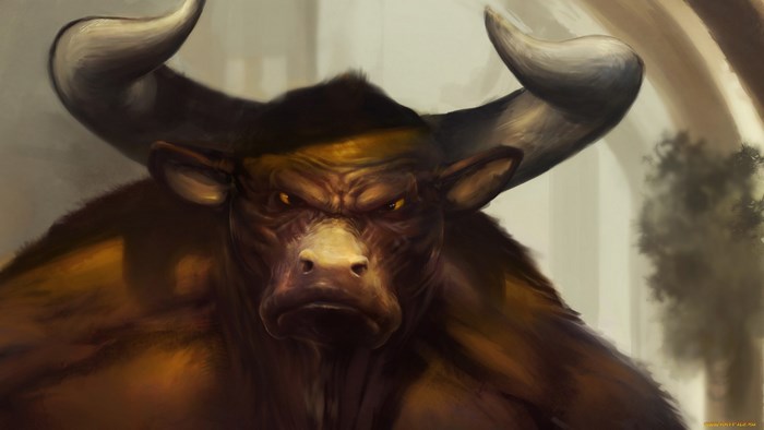 Minotaur with large horns