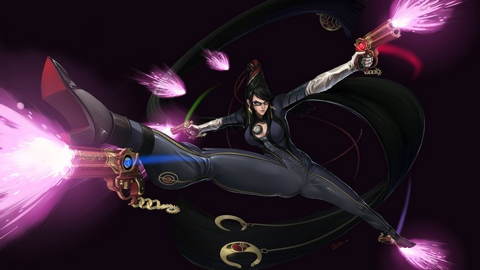 Bayonetta firing guns