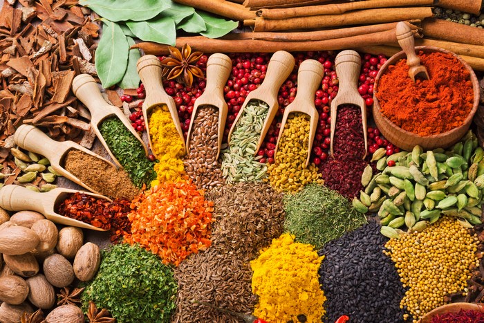 Vibrant Assortment of Fresh Herbs and Spices