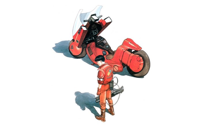 Kaneda's Bike and Kaneda from Akira