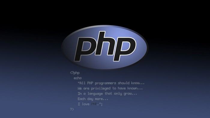 PHP programming logo and code
