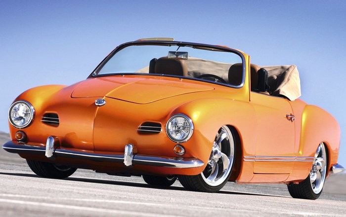 Orange Volkswagen Karmann Ghia Convertible