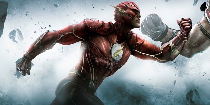 The Flash from DC Comics in action
