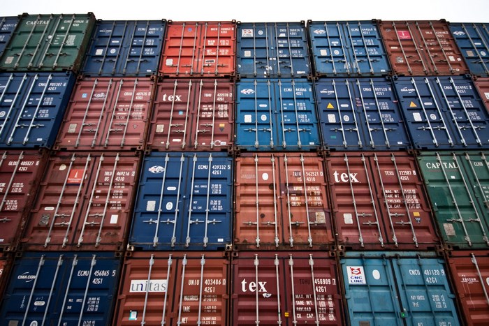 Stack of shipping containers