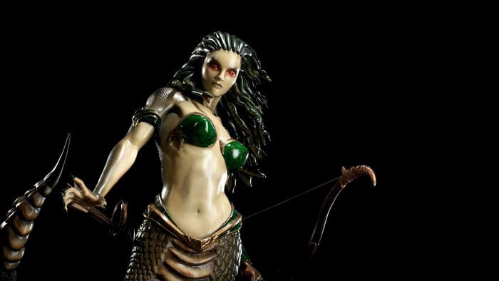 Medusa with bow and arrow