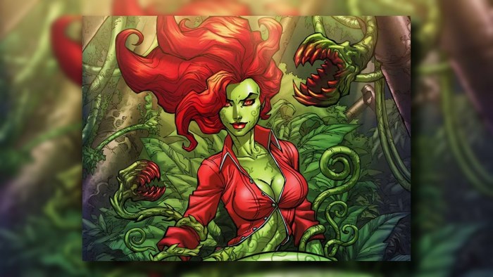 Poison Ivy surrounded by carnivorous plants