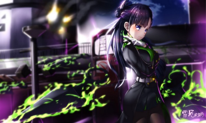 Seraph of the End Anime Girl with Glowing Green Energy