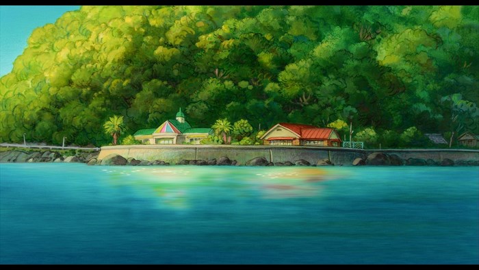 Ponyo on the Cliff by the Sea landscape