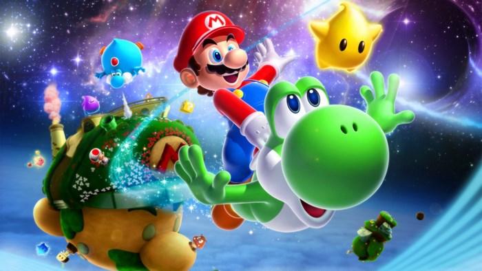 Mario and Yoshi in Super Mario Galaxy 2