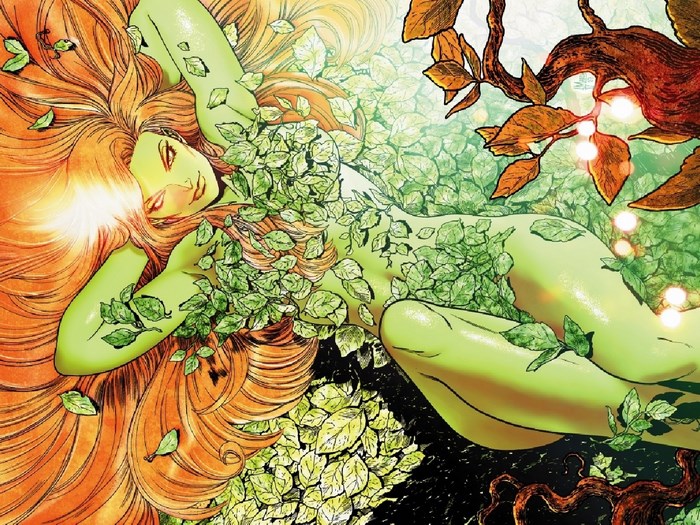 Poison Ivy lying down covered in leaves
