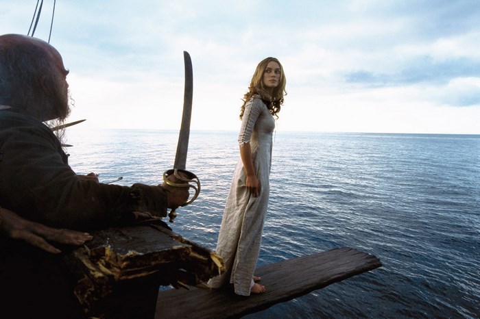 Elizabeth Swann and Barbossa from Pirates of the Caribbean