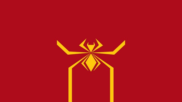 Iron Spider logo on red background