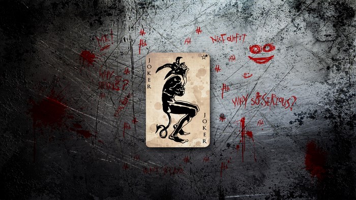 Joker card on a grunge background