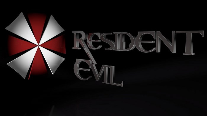 Resident Evil logo and text