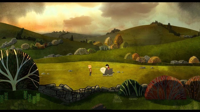 Song of the Sea characters in a landscape
