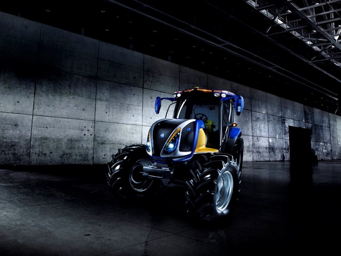 New Holland tractor in a warehouse