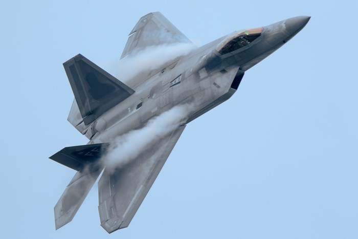 Lockheed Martin F-22 Raptor jet in flight