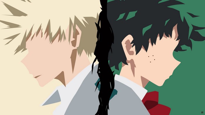 Katsuki Bakugo and Izuku Midoriya from My Hero Academia