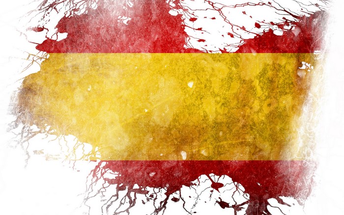 Flag of Spain with grunge texture