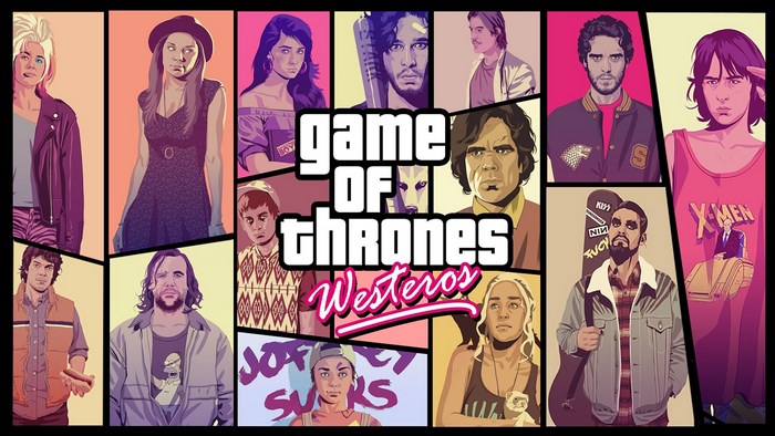 Game of Thrones Westeros characters in GTA style