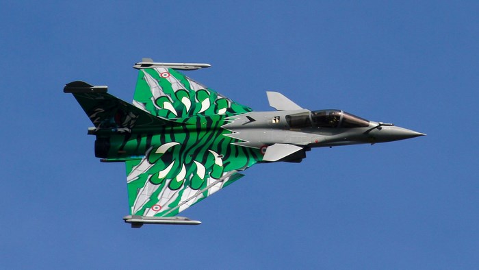 Dassault Rafale Fighter Jet with Tiger Camouflage