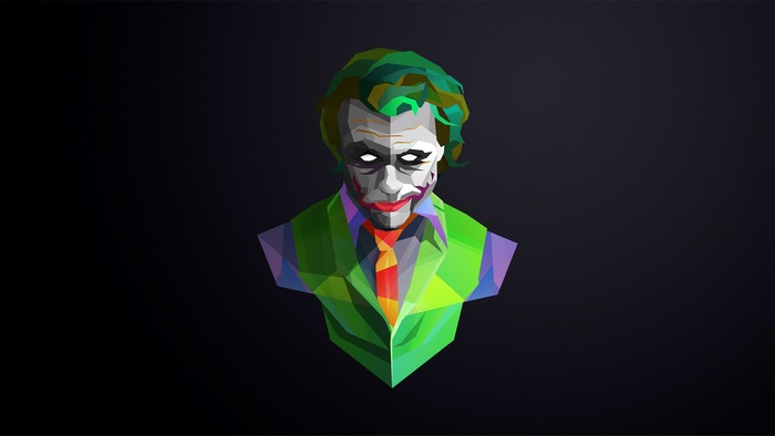 Joker from Batman low poly art
