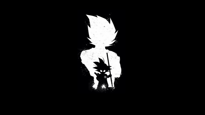 Goku and Vegeta silhouettes from Dragon Ball