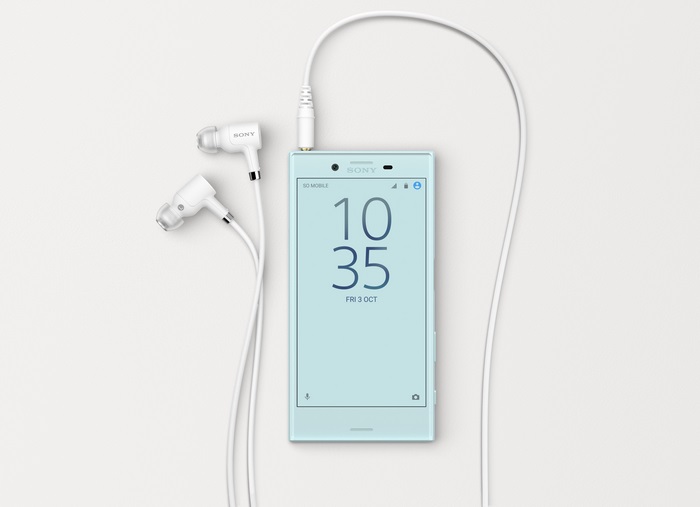 Sony Xperia X Compact with earphones