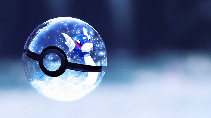 Dragonair in a Pokeball 4K