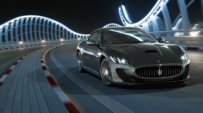 Maserati Granturismo Sport on a race track