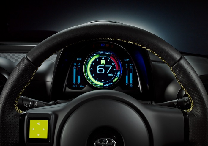 Toyota car dashboard with digital display