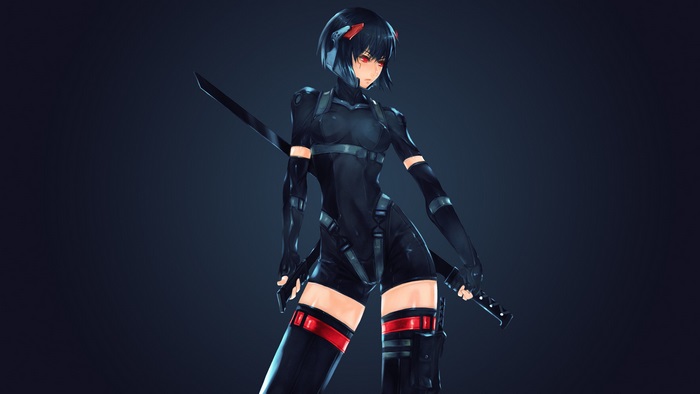 Motoko Kusanagi with Katana 4K