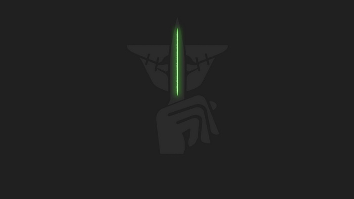 Hand holding a glowing knife