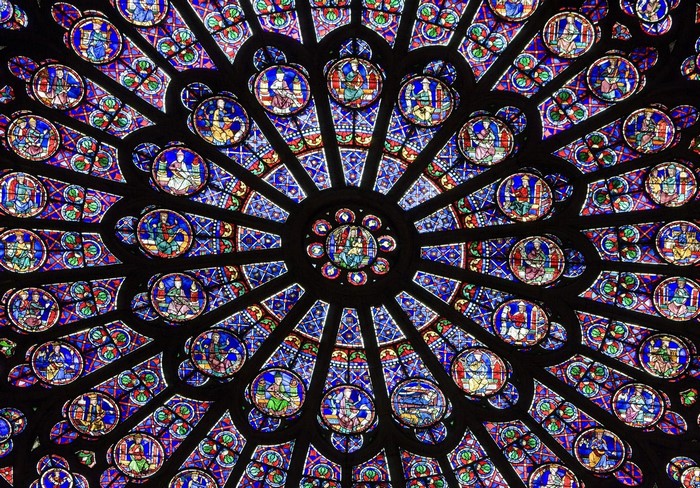 Notre Dame Cathedral Rose Window, Paris