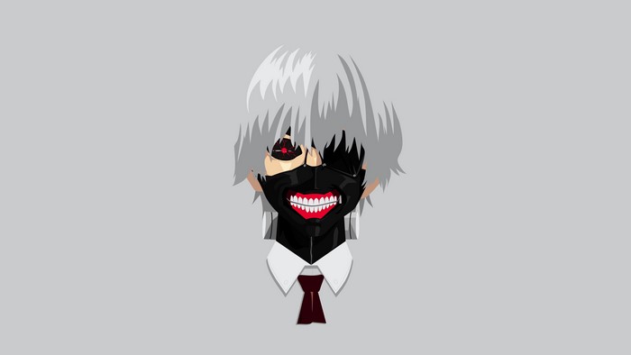 Kaneki Ken from Tokyo Ghoul minimalist vector