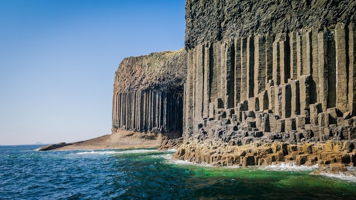 Staffa Island Scotland Rock Columns Sea Nature