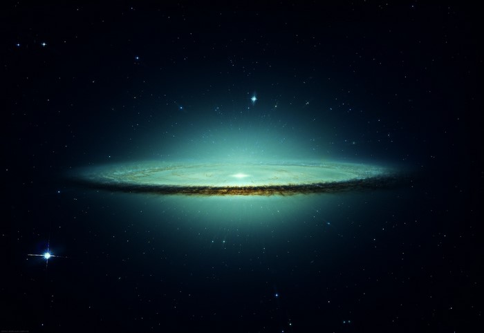 Sombrero Galaxy in deep space