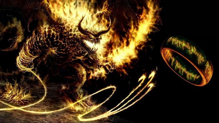 Balrog and the One Ring from The Lord of the Rings