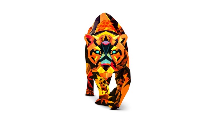 Geometric Tiger by Justin Maller