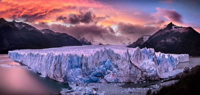 Perito Moreno Glacier at Sunset, Patagonia, Argentina