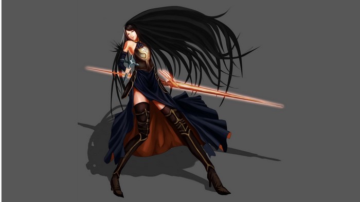 Shanoa from Castlevania: Order of Ecclesia with magic sword